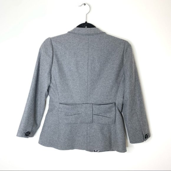 Kate Spade Melita Tweed Button 3/4 Length Sleeves Blazer Jacket Gray Size 4 - Picture 15 of 16